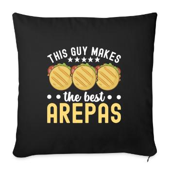Venezuelan Arepas - Sofa pillowcase 17,3'' x 17,3'' (45 x 45 cm) - black - Front