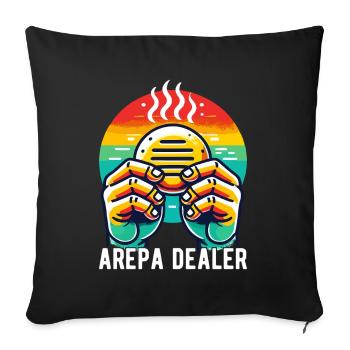 Venezolanische Arepas - Sofakissenbezug 45 x 45 cm - Schwarz - Vorne
