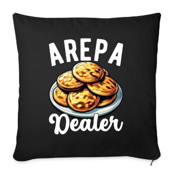 Arepas vénézuélienne - Housse de coussin décorative 45 x 45 cm - noir - Devant