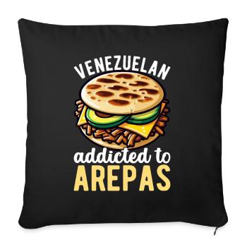Venezolanische Arepas - Sofakissenbezug 45 x 45 cm - Schwarz - Vorne