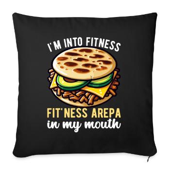 Arepas vénézuélienne - Housse de coussin décorative 45 x 45 cm - noir - Devant