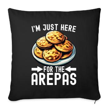 Arepas vénézuélienne - Housse de coussin décorative 45 x 45 cm - noir - Devant