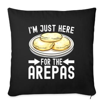 Arepas vénézuélienne - Housse de coussin décorative 45 x 45 cm - noir - Devant