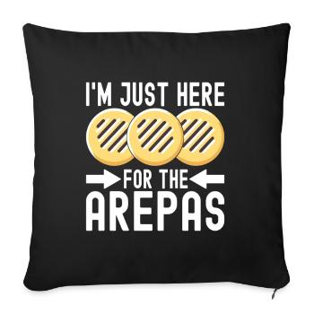 Venezuelan Arepas - Sofa pillowcase 17,3'' x 17,3'' (45 x 45 cm) - black - Front