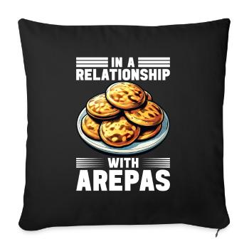 Venezuelan Arepas - Sofa pillowcase 17,3'' x 17,3'' (45 x 45 cm) - black - Front
