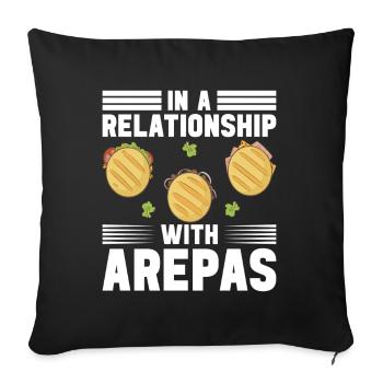 Venezuelan Arepas - Sofa pillowcase 17,3'' x 17,3'' (45 x 45 cm) - black - Front