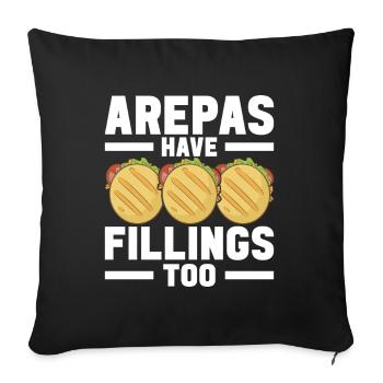 Venezuelan Arepas - Sofa pillowcase 17,3'' x 17,3'' (45 x 45 cm) - black - Front