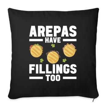 Venezuelan Arepas - Sofa pillowcase 17,3'' x 17,3'' (45 x 45 cm) - black - Front