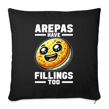 Venezolanische Arepas - Sofakissenbezug 45 x 45 cm - Schwarz - Vorne