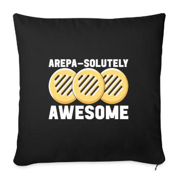 Arepas vénézuélienne - Housse de coussin décorative 45 x 45 cm - noir - Devant