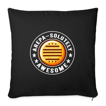 Arepas vénézuélienne - Housse de coussin décorative 45 x 45 cm - noir - Devant