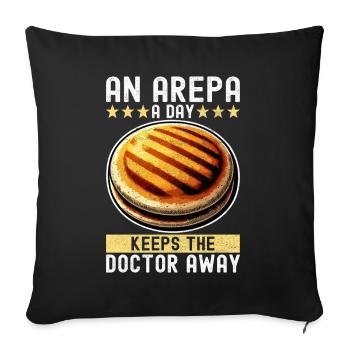Venezolanische Arepas - Sofakissenbezug 45 x 45 cm - Schwarz - Vorne