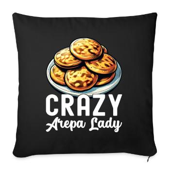 Venezuelan Arepas - Sofa pillowcase 17,3'' x 17,3'' (45 x 45 cm) - black - Front