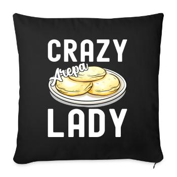 Venezuelan Arepas - Sofa pillowcase 17,3'' x 17,3'' (45 x 45 cm) - black - Front
