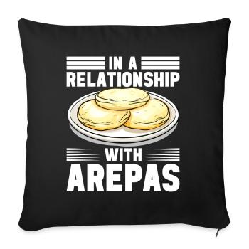 Venezolanische Arepas - Sofakissenbezug 45 x 45 cm - Schwarz - Vorne