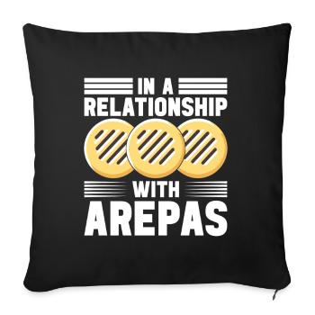 Venezuelan Arepas - Sofa pillowcase 17,3'' x 17,3'' (45 x 45 cm) - black - Front
