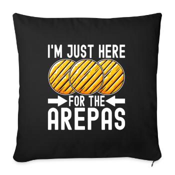 Venezuelan Arepas - Sofa pillowcase 17,3'' x 17,3'' (45 x 45 cm) - black - Front