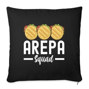 Arepas vénézuélienne - Housse de coussin décorative 45 x 45 cm - noir - Devant