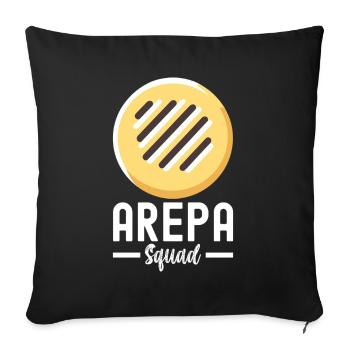 Venezuelan Arepas - Sofa pillowcase 17,3'' x 17,3'' (45 x 45 cm) - black - Front
