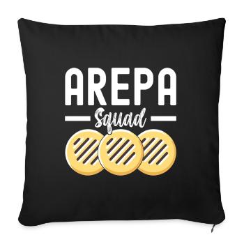 Arepas vénézuélienne - Housse de coussin décorative 45 x 45 cm - noir - Devant
