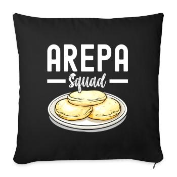 Venezuelan Arepas - Sofa pillowcase 17,3'' x 17,3'' (45 x 45 cm) - black - Front