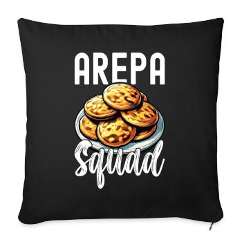Venezuelan Arepas - Sofa pillowcase 17,3'' x 17,3'' (45 x 45 cm) - black - Front