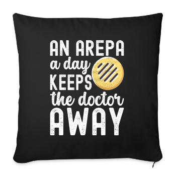 Venezuelan Arepas - Sofa pillowcase 17,3'' x 17,3'' (45 x 45 cm) - black - Front