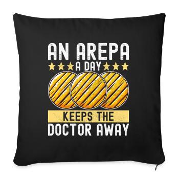 Venezuelan Arepas - Sofa pillowcase 17,3'' x 17,3'' (45 x 45 cm) - black - Front