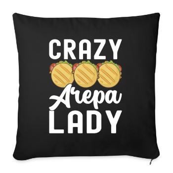 Venezuelan Arepas - Sofa pillowcase 17,3'' x 17,3'' (45 x 45 cm) - black - Front