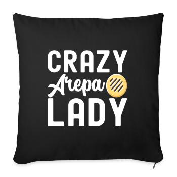 Arepas vénézuélienne - Housse de coussin décorative 45 x 45 cm - noir - Devant