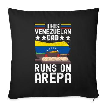 Venezolanische Arepas - Sofakissenbezug 45 x 45 cm - Schwarz - Vorne