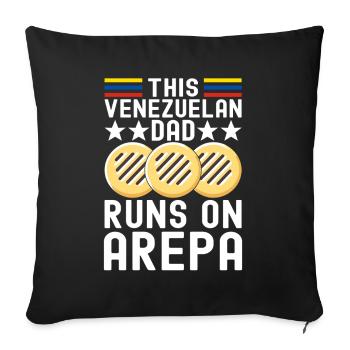 Venezolanische Arepas - Sofakissenbezug 45 x 45 cm - Schwarz - Vorne
