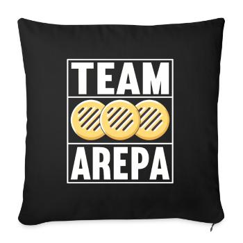 Arepas vénézuélienne - Housse de coussin décorative 45 x 45 cm - noir - Devant