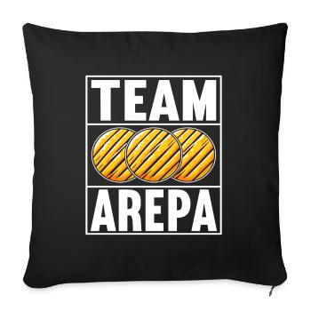Venezuelan Arepas - Sofa pillowcase 17,3'' x 17,3'' (45 x 45 cm) - black - Front