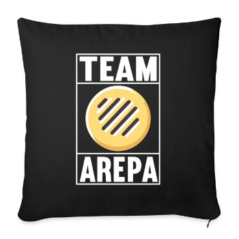 Venezuelan Arepas - Sofa pillowcase 17,3'' x 17,3'' (45 x 45 cm) - black - Front