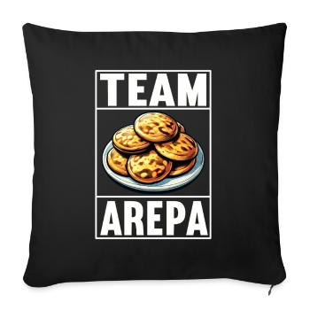Arepas vénézuélienne - Housse de coussin décorative 45 x 45 cm - noir - Devant