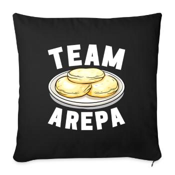 Venezolanische Arepas - Sofakissenbezug 45 x 45 cm - Schwarz - Vorne