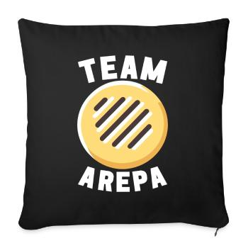 Arepas vénézuélienne - Housse de coussin décorative 45 x 45 cm - noir - Devant