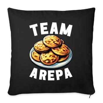 Venezuelan Arepas - Sofa pillowcase 17,3'' x 17,3'' (45 x 45 cm) - black - Front