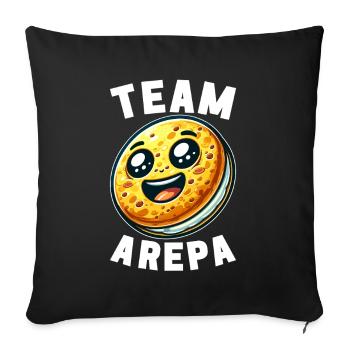 Venezuelan Arepas - Sofa pillowcase 17,3'' x 17,3'' (45 x 45 cm) - black - Front