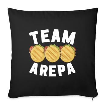 Venezuelan Arepas - Sofa pillowcase 17,3'' x 17,3'' (45 x 45 cm) - black - Front