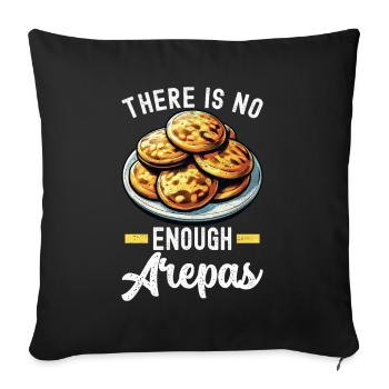Arepas vénézuélienne - Housse de coussin décorative 45 x 45 cm - noir - Devant