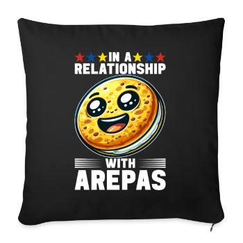 Venezuelan Arepas - Sofa pillowcase 17,3'' x 17,3'' (45 x 45 cm) - black - Front