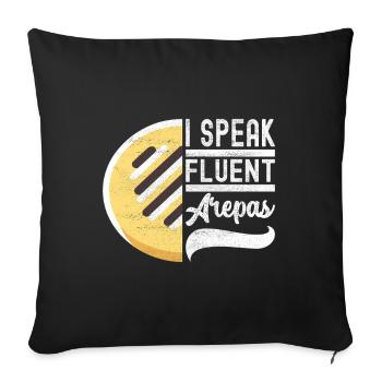 Venezuelan Arepas - Sofa pillowcase 17,3'' x 17,3'' (45 x 45 cm) - black - Front