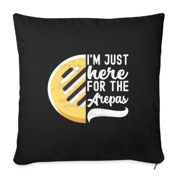 Venezuelan Arepas - Sofa pillowcase 17,3'' x 17,3'' (45 x 45 cm) - black - Front