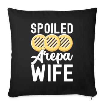 Venezuelan Arepas - Sofa pillowcase 17,3'' x 17,3'' (45 x 45 cm) - black - Front