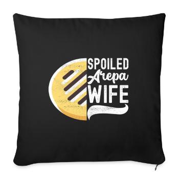 Venezuelan Arepas - Sofa pillowcase 17,3'' x 17,3'' (45 x 45 cm) - black - Front