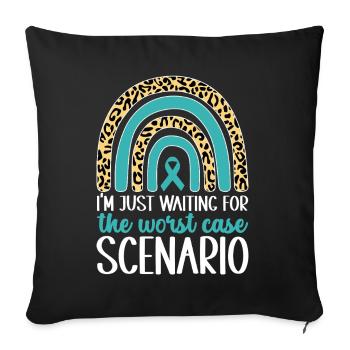 Anxiety disorder Anxiety disorder - Sofa pillowcase 17,3'' x 17,3'' (45 x 45 cm) - black - Front