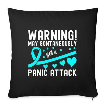 Anxiety disorder Anxiety disorder - Sofa pillowcase 17,3'' x 17,3'' (45 x 45 cm) - black - Front
