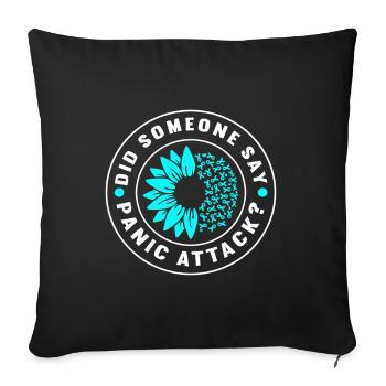 Anxiety disorder Anxiety disorder - Sofa pillowcase 17,3'' x 17,3'' (45 x 45 cm) - black - Front